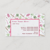 Visitekaartje Keukenpatroonpatroon (Achterkant)