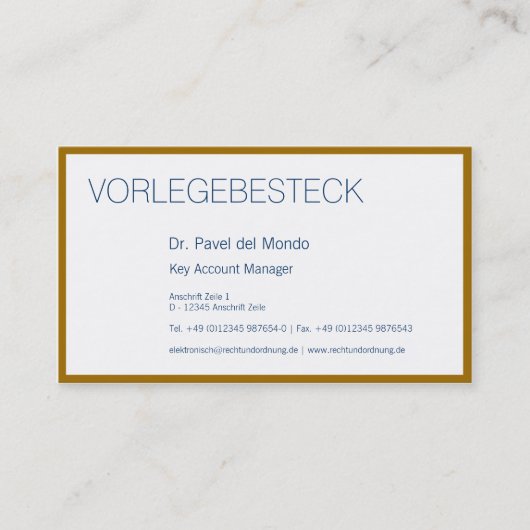 Visitekaartje KeyAccount (Voorkant)