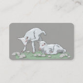 Visitekaartje Kind van witte melkgeiten (Achterkant)