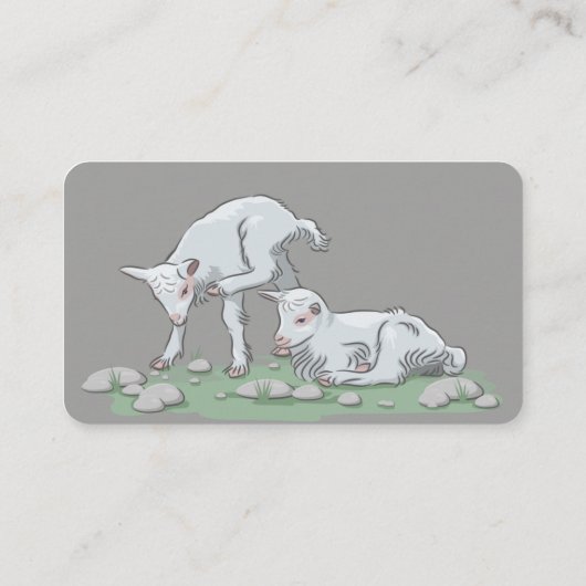 Visitekaartje Kind van witte melkgeiten (Achterkant)