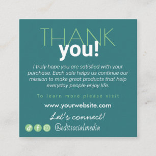 Visitekaartje Klantenwaardering Informatiekaartje