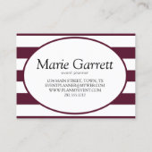 Visitekaartje | Klassieke stripes Maroon (Achterkant)
