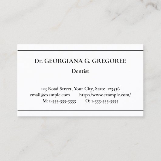 Visitekaartje Klassieke zorgspecialist (Voorkant)