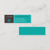 Visitekaartje Kleurblok Brown en Aqua Retro (Voorkant / Achterkant)