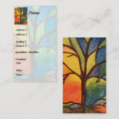 Visitekaartje kleurrijk Glas in lood (Voorkant / Achterkant)