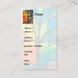 Visitekaartje kleurrijk Glas in lood