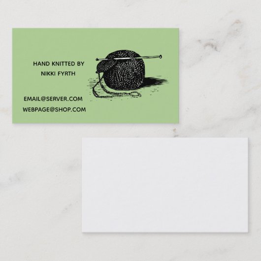 Visitekaartje Knitters (Voorkant / Achterkant)