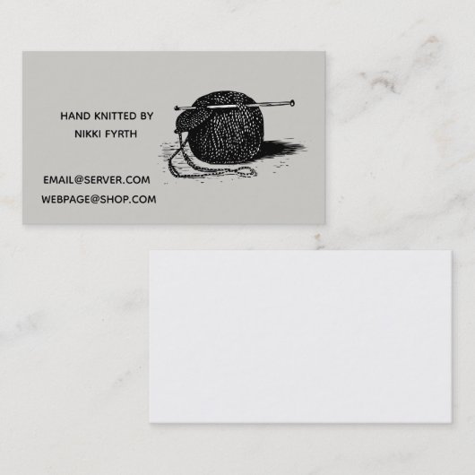 Visitekaartje Knitters (Voorkant / Achterkant)