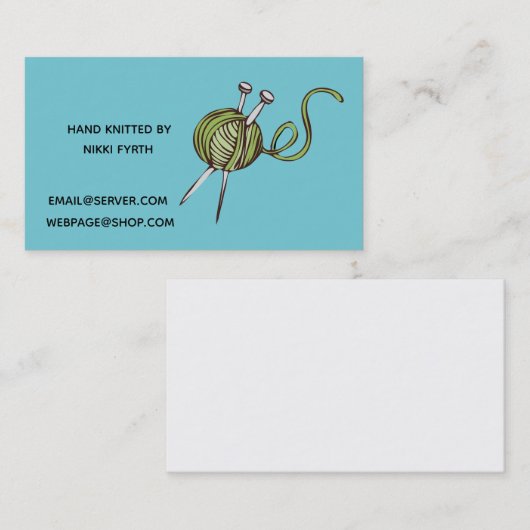 Visitekaartje Knitters (Voorkant / Achterkant)