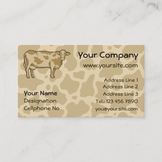 Visitekaartje koe profiel (Voorkant)