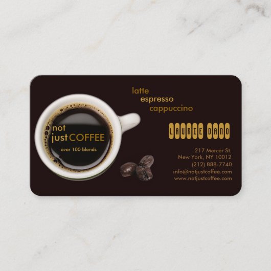 visitekaartje koffiehuis (Voorkant)
