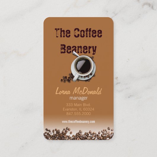 visitekaartje koffiewinkel (Achterkant)