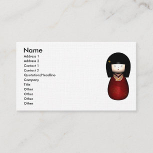 Visitekaartje Kokeshi Doll