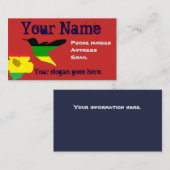 Visitekaartje, kolibrie en bloem visitekaartje (Voorkant / Achterkant)