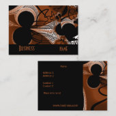 Visitekaartje Koper Abstract Bruin Zwart 2 (Voorkant / Achterkant)