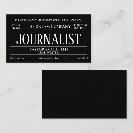  Visitekaartje kranten (Voorkant / Achterkant)