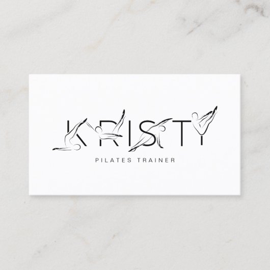 Visitekaartje KRISTY Name Pilates Instructor (Voorkant)