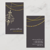 VISITEKAARTJE:: kroonluchter + lichten 2P Visitekaartje (Voorkant / Achterkant)