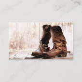 Visitekaartje laarzen land rustiek Western Draag B (Achterkant)