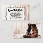 Visitekaartje laarzen land rustiek Western Draag B (Voorkant / Achterkant)