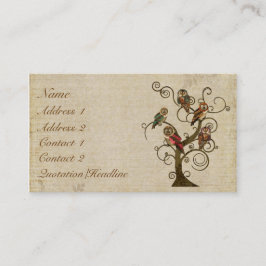 Visitekaartje/Labels van hoefdierbomen Visitekaartje