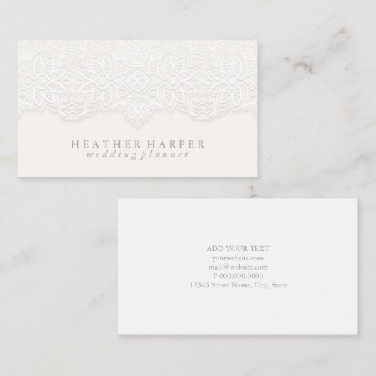 visitekaartje - Laced White (Voorkant / Achterkant)