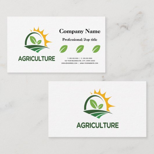 Visitekaartje landbouw (Voorkant / Achterkant)