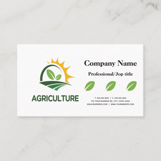 Visitekaartje landbouw (Voorkant)