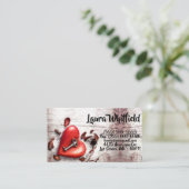 Visitekaartje Landenhoutsleutel voor mijn hart (Staand voorkant)