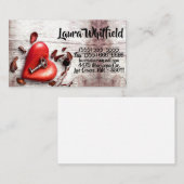 Visitekaartje Landenhoutsleutel voor mijn hart (Voorkant / Achterkant)