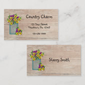 Visitekaartje landenpansies (Voorkant / Achterkant)