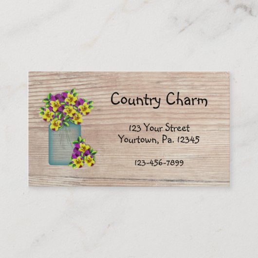 Visitekaartje landenpansies (Voorkant)