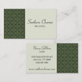Visitekaartje landlijnen, klavergroen (Voorkant / Achterkant)