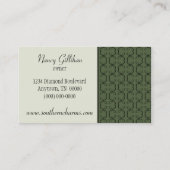 Visitekaartje landlijnen, klavergroen (Achterkant)