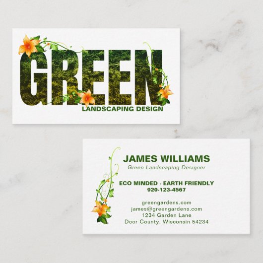 Visitekaartje Landscape Designer (Voorkant / Achterkant)