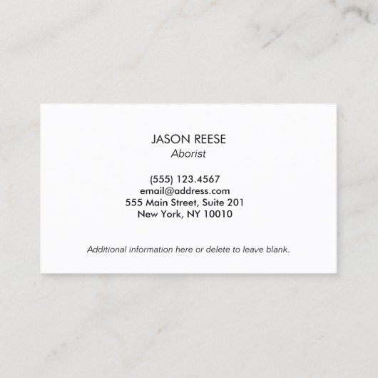 Visitekaartje Landscapingstartzorgboom (Achterkant)