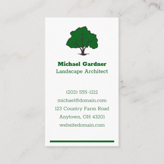 Visitekaartje landschapsarchitectuur (Achterkant)