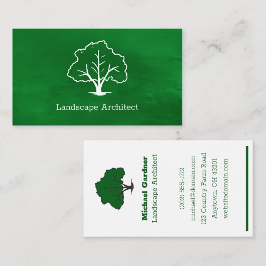 Visitekaartje landschapsarchitectuur (Voorkant / Achterkant)