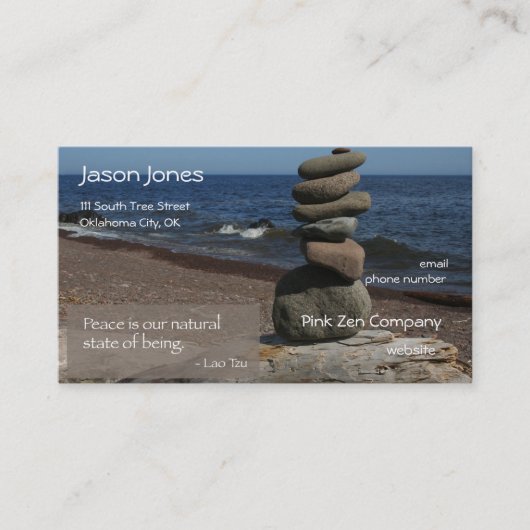 Visitekaartje Lao Tzu Quote (Voorkant)