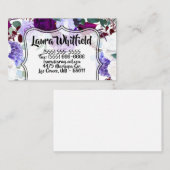 Visitekaartje Lavendel Hibiscus op Wit (Voorkant / Achterkant)