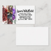 Visitekaartje Lavendel Hibiscus op Wit (Voorkant / Achterkant)