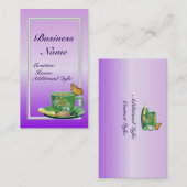 Visitekaartje lavender Coffee Cup 2 (Voorkant / Achterkant)