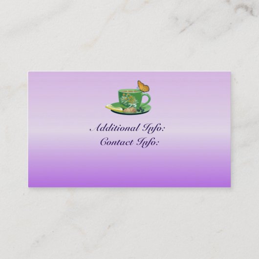 Visitekaartje lavender Coffee Cup 2 (Achterkant)