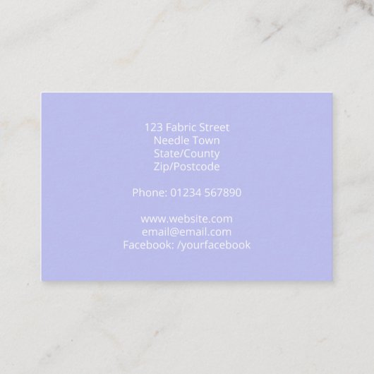 Visitekaartje Lavender Field (Achterkant)