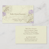 Visitekaartje Lavender Floral Garden (Voorkant / Achterkant)