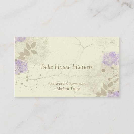 Visitekaartje Lavender Floral Garden (Voorkant)