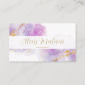 Visitekaartje lavender/Gold (Voorkant)