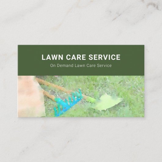 Visitekaartje: Lawn Care & Gardening Service Visitekaartje (Voorkant)