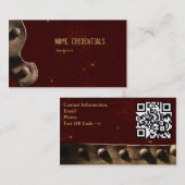 Visitekaartje lederen detail (Voorkant / Achterkant)