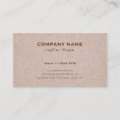 Visitekaartje lederen textielpatroon (Achterkant)